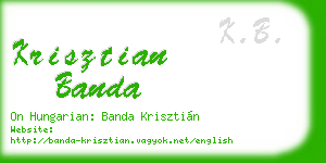 krisztian banda business card